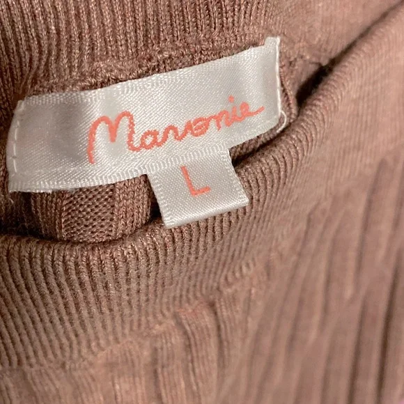 NWOT [Anthropologie] Maronie High Waist Brown Ribbed Pencil Skirt Women’s Sz L - Picture 7 of 7